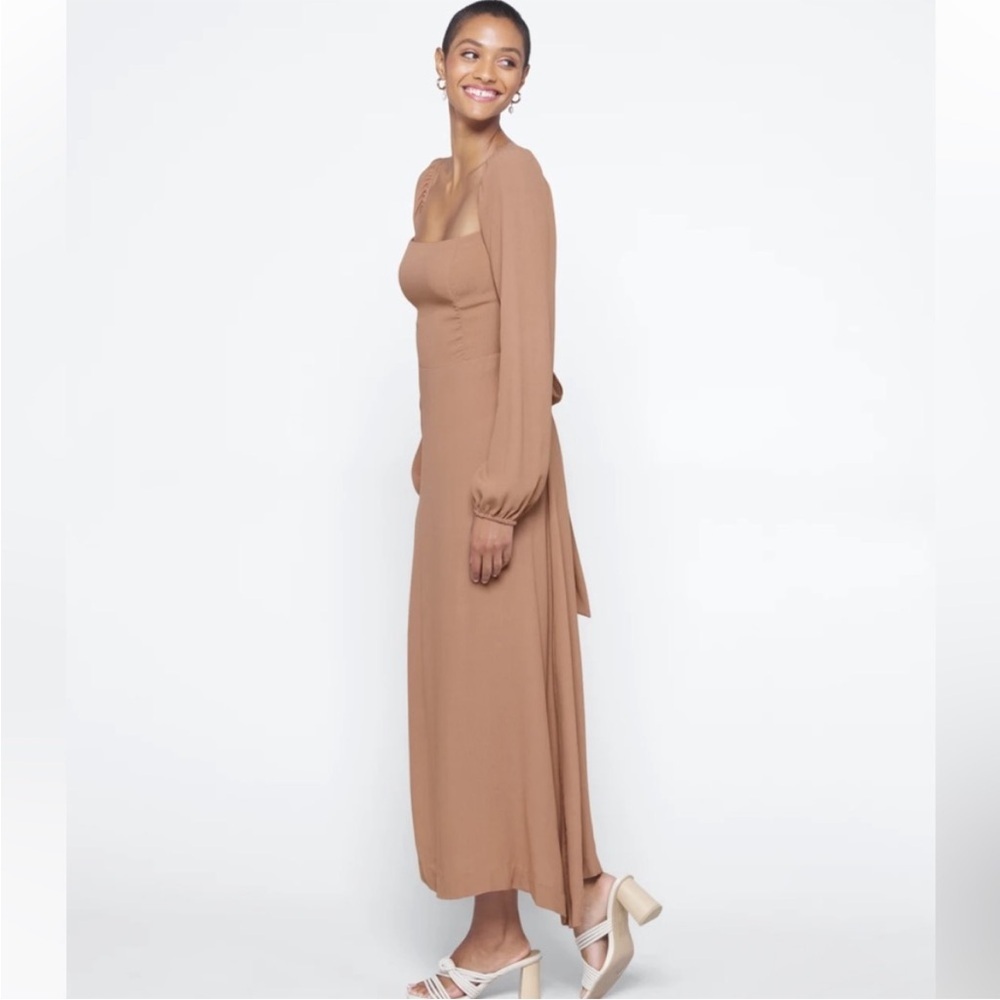 Gracemade | NWOT Esther Eco Midi‎ Dress In Brown | S - Picture 4 of 11